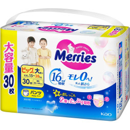 Трусики-підгузники дитячі Merries розмір XXL 15-28 кг / 30 шт (UJ)