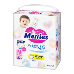Трусики-підгузники дитячі Merries розмір M 6-11 кг / 52 шт (SJ)