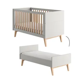 Детская кроватка Pinio Swing Grey 140x70 см трансформер (0-5 лет)