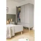 Шкаф для одежды Pinio Swing Grey трехдверный в детскую комнату, серый