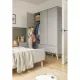 Шкаф для одежды Pinio Swing Grey трехдверный в детскую комнату, серый