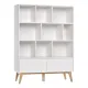 Книжный стеллаж широкий Pinio Swing White | Дитячі меблі Pinio в Україні