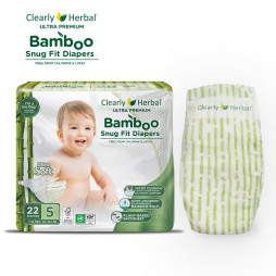 Підгузки Clearly Herbal Bamboo, розмір 5 (11-18 кг), 22 шт.