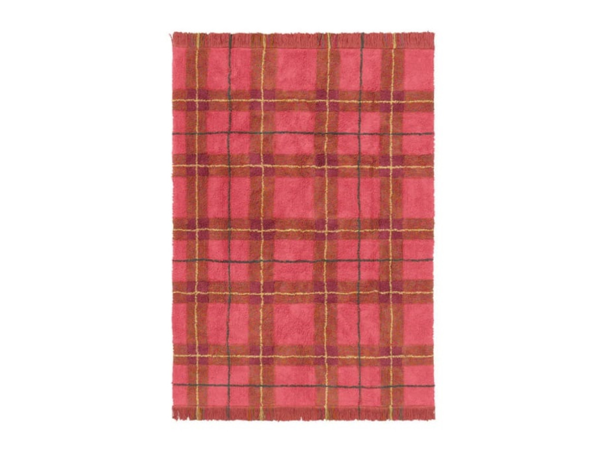 Килим у дитячу кімнату — Lorena Canals Tartan 140×190 см, Vintage Red Wouf Wouf
