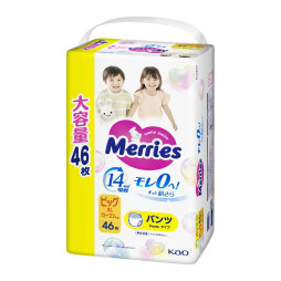 Трусики-підгузники дитячі Merries розмір XL 12-22 кг, 46 шт (UJ)