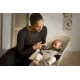 BabyBjorn - Крісло-шезлонг Bouncer Bliss Woven, Beige/Dark Grey Print, арт. 7317680060389, від народження до 2 років