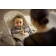 BabyBjorn - Крісло-шезлонг Bouncer Bliss Woven, Beige/Dark Grey Print, арт. 7317680060389, від народження до 2 років