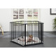 Детский манеж BabyDan Park A Kid, цвет черный, арт. 5705548028145, с матрасиком, для новорожденных, от 0 до 24 месяцев