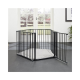 Детский манеж BabyDan Park A Kid, цвет черный, арт. 5705548028145, с матрасиком, для новорожденных, от 0 до 24 месяцев