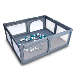 Манеж Playpark (с 48 шариками) BabyGO (серый), арт. 7701