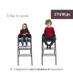 Стільчик для годування 3 в 1 Chicco Crescendo Up (87046.87)
