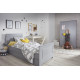 Подростковая кровать Bellamy Ines Grey 200x90 см с выдвижным ящиком для белья, серый, (от 5 лет)