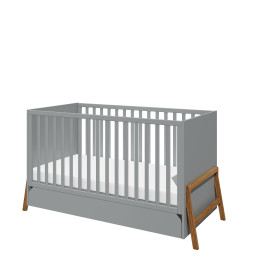 Кроватка Bellamy Lotta Grey 140x70, трансформер, с бельевым ящиком, арт. LOSZLO70