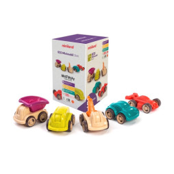 Набір еко автомобілів Eco Minimobil Miniland 12 см 5 шт, арт. 32154