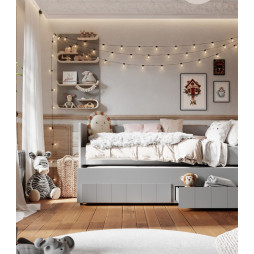 Подростковая кровать-диван Pinio Calmo Grey 200x90 см 