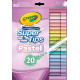 Набір фломастерів Supertips (washable) пастельні кольори, 20 шт Crayola, арт. 58-7517