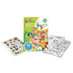Mini Kids Розмальовка "Улюблені казки", 96 сторінок та додатково наліпки Crayola, арт. 25-1081