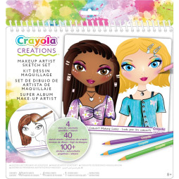 Crayola Creations Набір для творчості Юний візажист великий з наліпками та трафаретами 40 сторінок