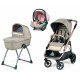 Коляска 3в1 Peg-Perego Veloce Mon Amour Belvedere Lounge з підставкою до люльки, рожеве золото, PACK-VEL31LG000111 | Peg-Perego в Україні