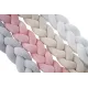 Захисний велюровий бортик бампер-коса в ліжечко Bellamy Dusty Pink для ліжечок 60x120/70x140 см