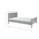 Подростковая кровать Bellamy Ines Grey 120x200 см — серого цвета