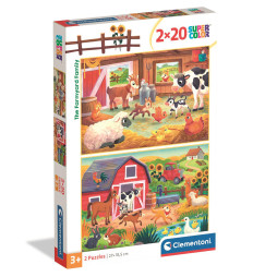 Пазл Clementoni "The Farmyard Family", 2 шт. по 20 элементов, 24818