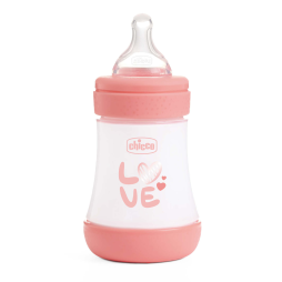 Бутылочка пластик Chicco PERFECT 5 Love, 150 мл, соска силикон, 0 м+ (20211.11.40)