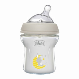 Бутылочка стекло Chicco Natural Feeling NEW, 150 мл, 0м+ (81211.30)