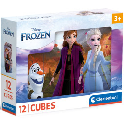 Кубики-пазл Clementoni "Frozen", 12 элементов, 41192