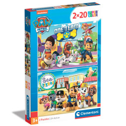 Пазл 2 в 1 Clementoni "Paw Patrol", 2 шт. по 20 элементов, 24779