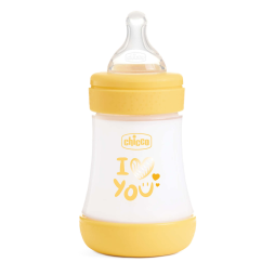 Бутылочка пластик Chicco PERFECT 5 Love, 150 мл, соска силикон, 0 м+ (20211.31.40)