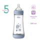 Пляшечка пластик Chicco PERFECT 5 Friends, 300 мл, соска силікон, 4 м+, 20235.22.40