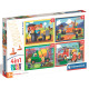 Пазл 4 в 1 Clementoni "Busy at Work", 12,16,20 и 24 элемента, 21741 | Купить в Киеве в KIOSK для МАМ