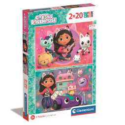 Пазл Clementoni "Gabby`s Dollhouse", 2 шт. по 20 элементов, 24802