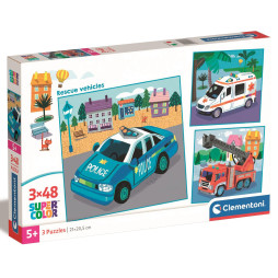 Пазл Clementoni "Rescue Vehicles", 3 шт. по 48 элементов, 25318.00