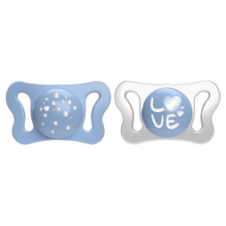 Пустышка Chicco PhysioForma Micro, силикон, 0-2 мес., 2 шт. (75126.21)