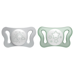 Пустышка Chicco PhysioForma Micro, силикон, 0-2 мес., 2 шт. (75126.41)