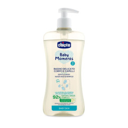 Ніжній гель-шампунь для тіла та волосся Chicco Baby Moments, 500 мл (10594.00)