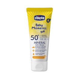 Крем солнцезахисний минеральний Chicco Baby Moments SUN, SPF 50+, 75 мл (11259.00)
