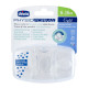 Пустышка Chicco PhysioForma Crystal, силикон, 6-16 мес., 2 шт.