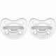 Пустышка Chicco PhysioForma Crystal, силикон, 6-16 мес., 2 шт.