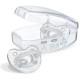 Пустышка Chicco PhysioForma Crystal, силикон, 6-16 мес., 2 шт.