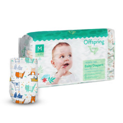Підгузки Offspring Котики, розмір M, 6-10 кг, 42 шт. (DP-OI-FAT-M42P-MTC)
