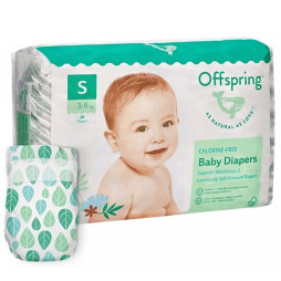 Підгузки Offspring Leave, розмір S, 3-6 кг, 48 шт. (DP-OI-FAT-S48P-LEA)