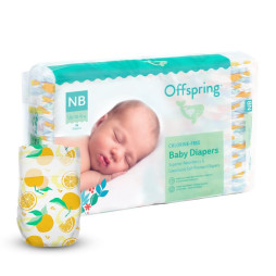 Підгузки Offspring Апельсин, розмір NB, до 4 кг, 56 шт. (DP-OI-FAT-NB56P-TGYORN)