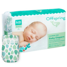 Підгузки Offspring Leave, розмір NB, до 4 кг, 56 шт. (DP-OI-FAT-NB56P-LEA)