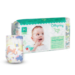 Підгузки Offspring Казковий світ, розмір M, 6-10 кг, 42 шт. (DP-OI-FAT-M42P-FRT)