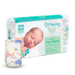 Підгузки Offspring FairyTale розмір NB (до 4 кг) 56 шт. (DP-OI-FAT-NB56P-FRT)