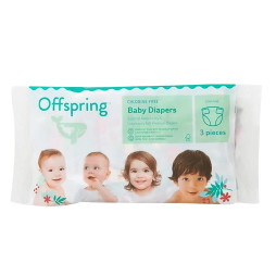 Подгузники Offspring, размер S, 3-6 кг, 3 шт., S3P