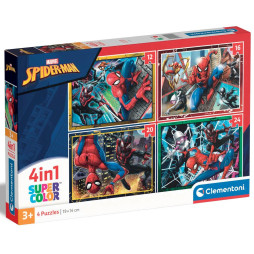 Пазл 4 в 1 Clementoni "Spider-Man", 12,16,20 та 24 елементи (21515)
